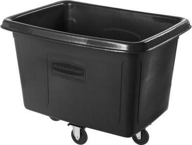 Rubbermaid Cube Truck M3 waste trolley 400 L black including dome hinged lid, robu (400 l)