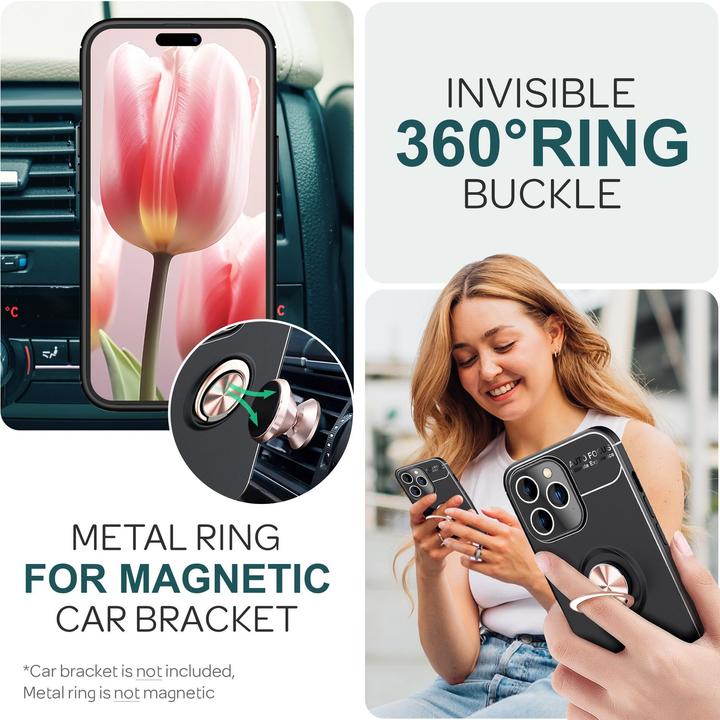 Produktbild Nalia Matte Ring Silikon Hülle (Apple iPhone 15 Pro)