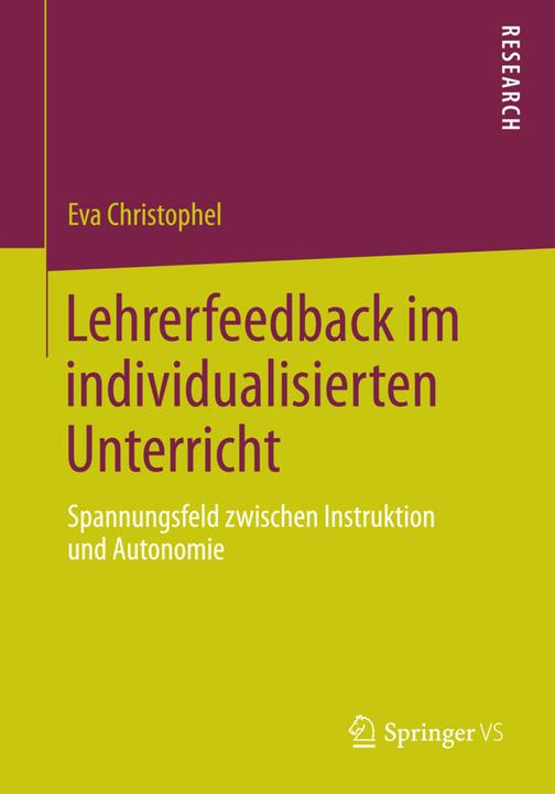 Produktbild Lehrerfeedback im individualisierten Unterricht (Deutsch, Eva Christophel, 2014)