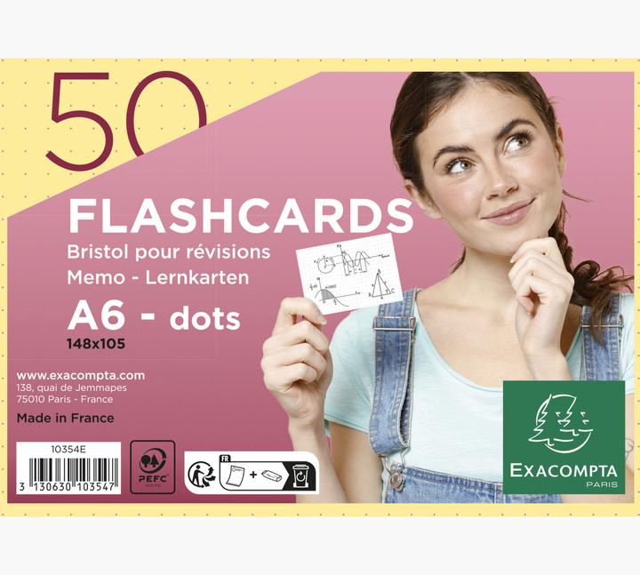 Actual product image Exacompta Index cards (148 x 105 mm, 205 g/m², 50 x)