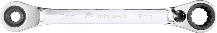 Produktbild Toolcraft 4 in 1 Doppel-Ratschenringschlüssel 10x13 - 17x19, umschaltbar (19 mm, 10 mm, 17 mm, 13 mm)