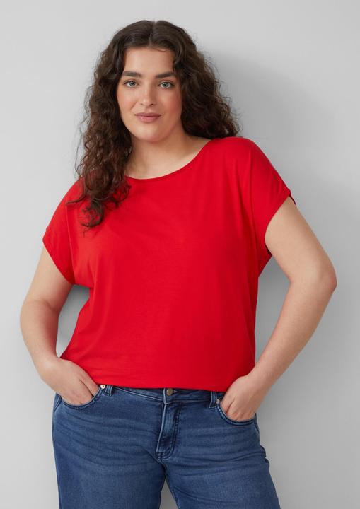 Actual product image S.Oliver T-Shirt Fliessendes Jersey-Shirt mit überschnittenen Schultern (48)
