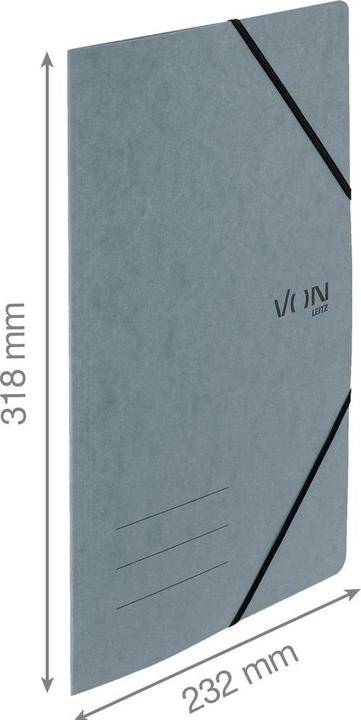 Produktbild von Gummibandmappe A4, Grau, 5 Stück (A4, 5x)