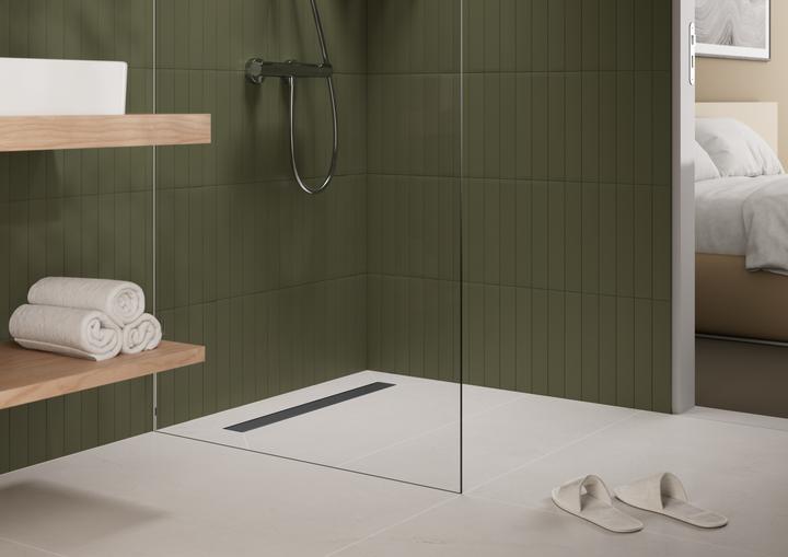 Produktbild hansgrohe RainDrain Go kit complet caniveau de douche 500, écoulement à larrière, pour installation (500 mm)