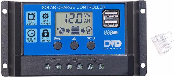 Revolt Solarpanel mit Ladewandler und Blei-Akku