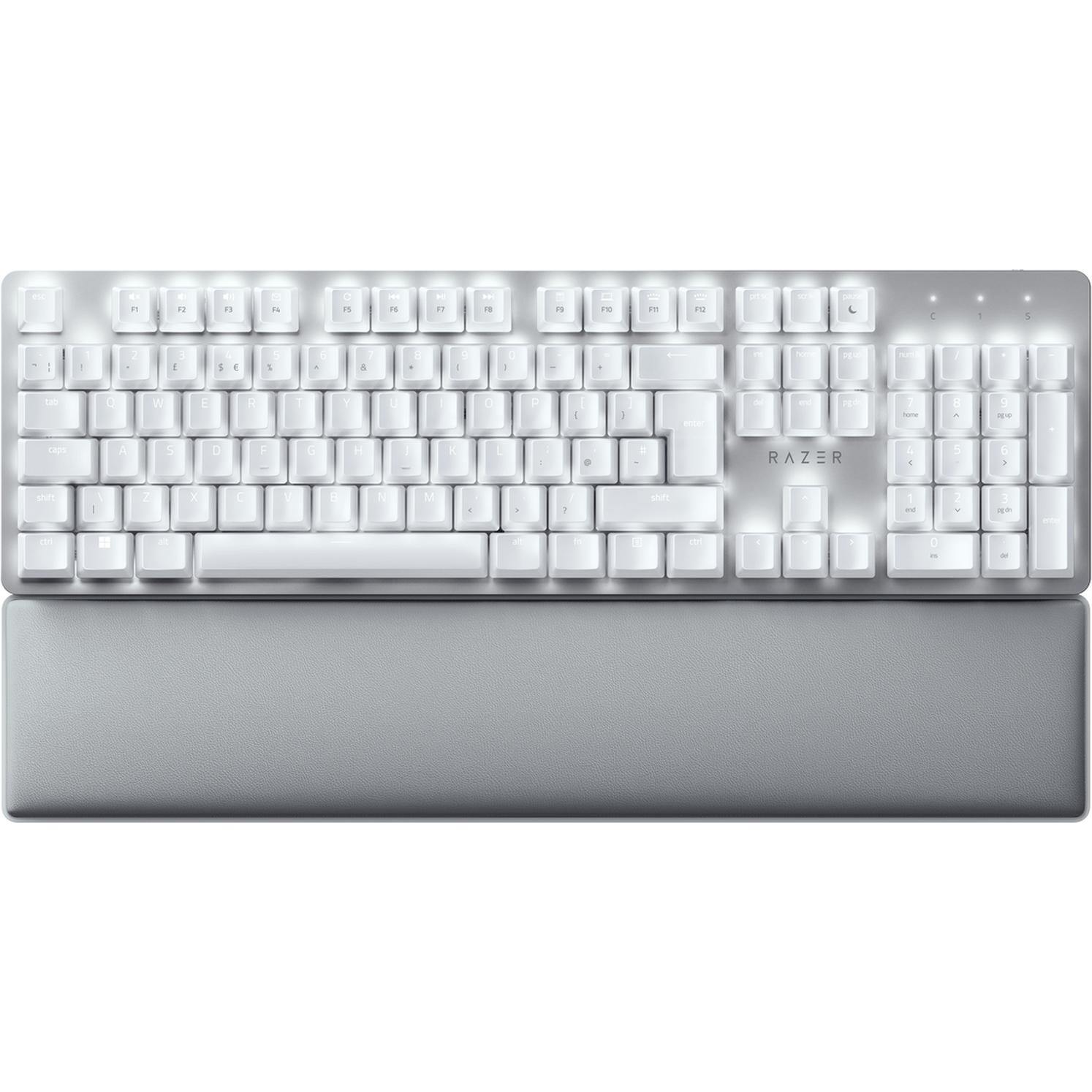 Razer Pro Type Ultra (DE, Kabellos, Kabelgebunden), Tastatur, Weiss