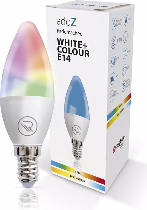 Image du produit Rademacher addZ White + Colour LED E14 (E14, 4.80 W, 470 lm, 1 x, F)