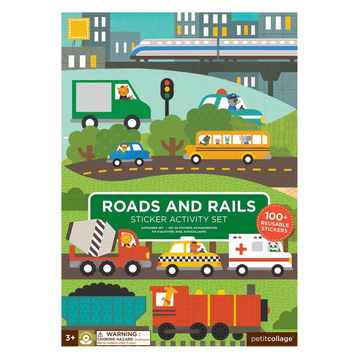 Petitcollage, Autocollants, Sticker Activity Set Routes & rails SV (100 Autocollants)