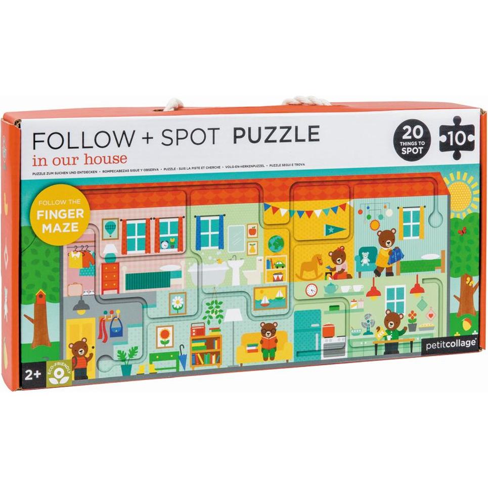 Petitcollage Follow & Spot Puzzle House 10 Pezzi (10 Pezzi)