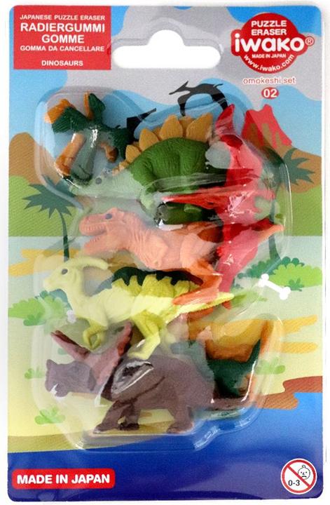 Actual product image Iwako Eraser Dinosaurs