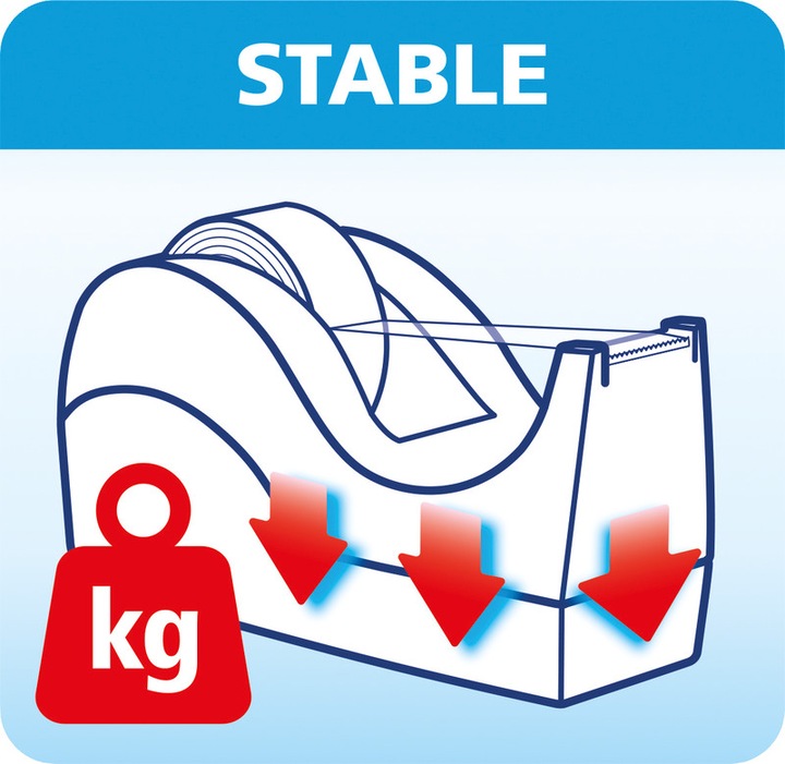 Immagine prodotto tesa EASY CUT PROFESSIONAL Stabile dispenser da tavolo per rotoli di tesafilm di grandi dimensioni