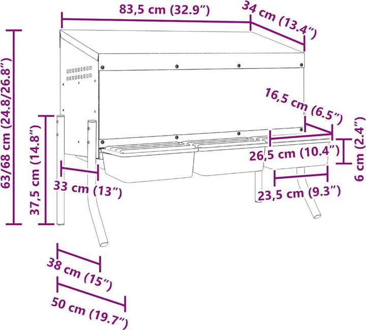 Image du produit vidaXL Hühnernistkasten