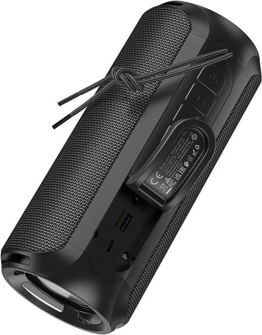 Actual product image Hoco HC27 Soundful Portable speaker Blutooth/ FM/ TF card/ USB memory stick/ AUX 2 x 8 W Black (2 h)