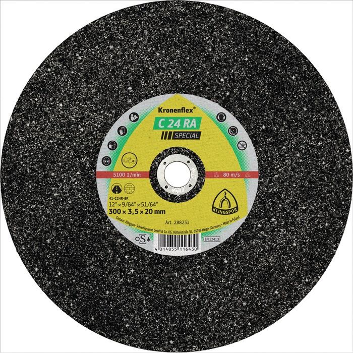Klingspor, Schleifmittel, Trennscheibe C 24 RA Special D300x3,5mm gerade Bohrung 20 mm
