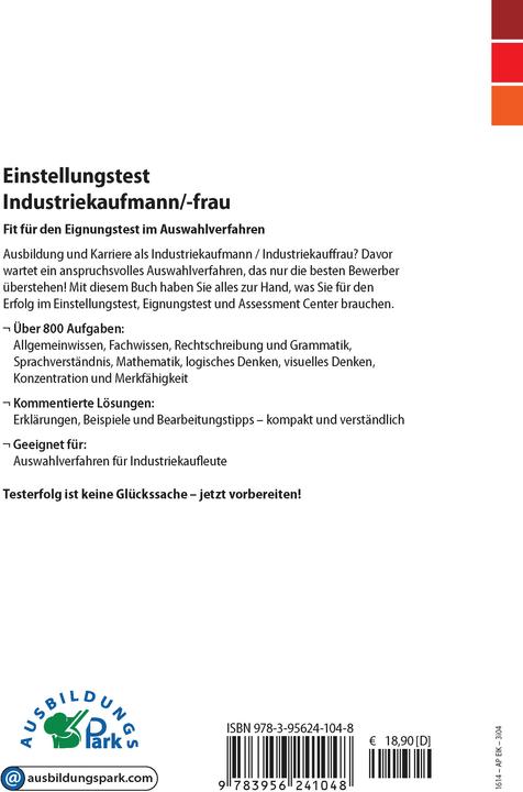 Produktbild Einstellungstest Industriekaufmann / Industriekauffrau (Deutsch, Kurt Guth, Marcus Mery, 2024)