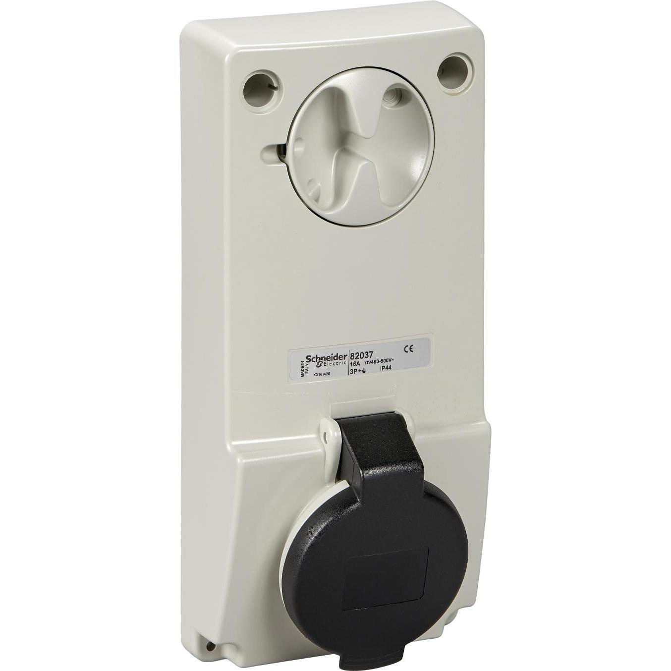Schneider Electric, Steckdose, SE 82037 Anbausteckdose Verrieg. Ip44 16A 500V 4P