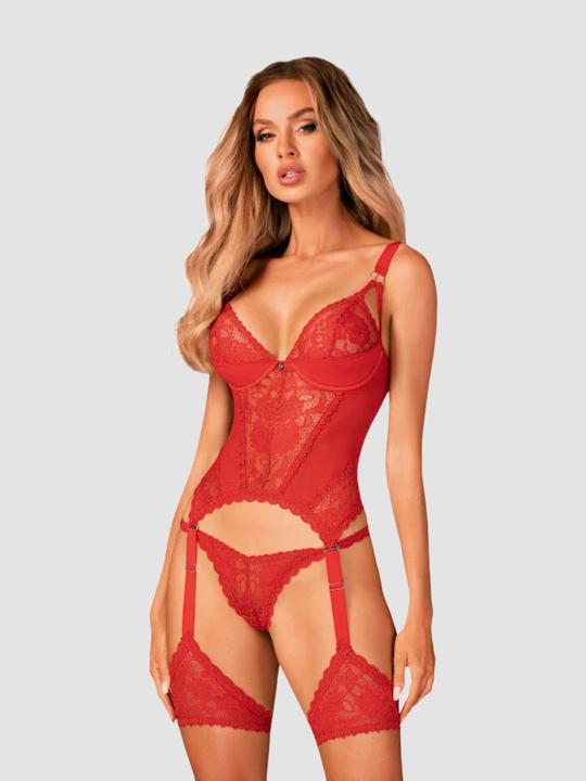 Produktbild Obsessive Belovya Corset - Red (M, L)
