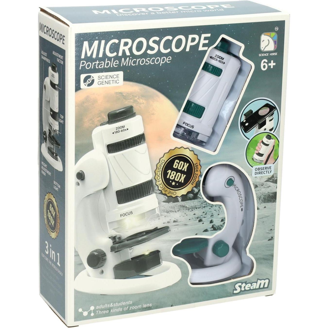 Mikroskop-Set Grün - 60 bis 180x Zoom