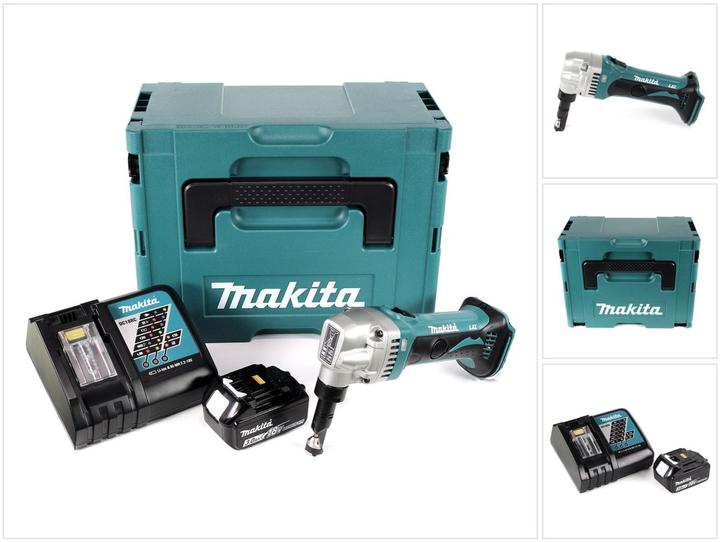 Produktbild Makita DJN 161 RF1J 18V Akku Knabber Schere + 1x Akku 3,0Ah + Schnellladegerät + Makpac