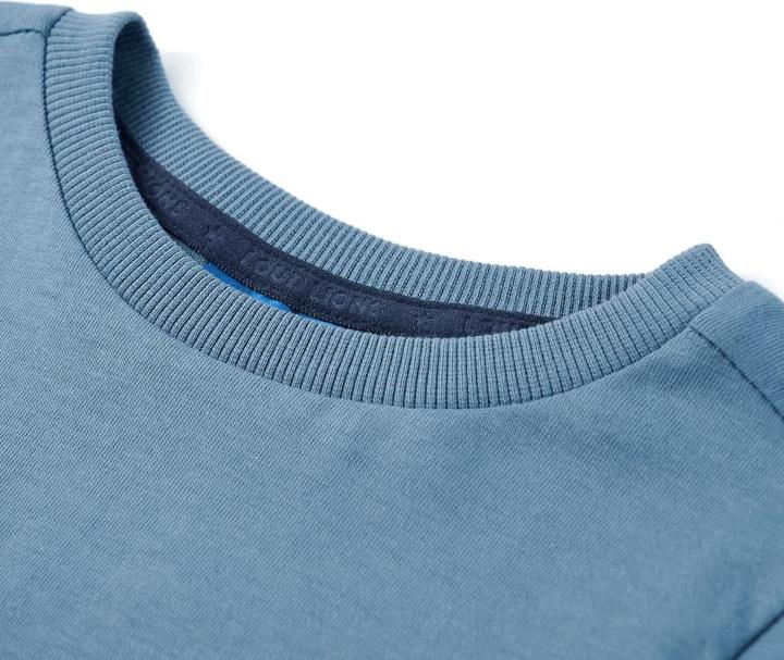 Produktbild VidaXL Kinder-Langarmshirt Mittelblau 104,Material: 100 (104)