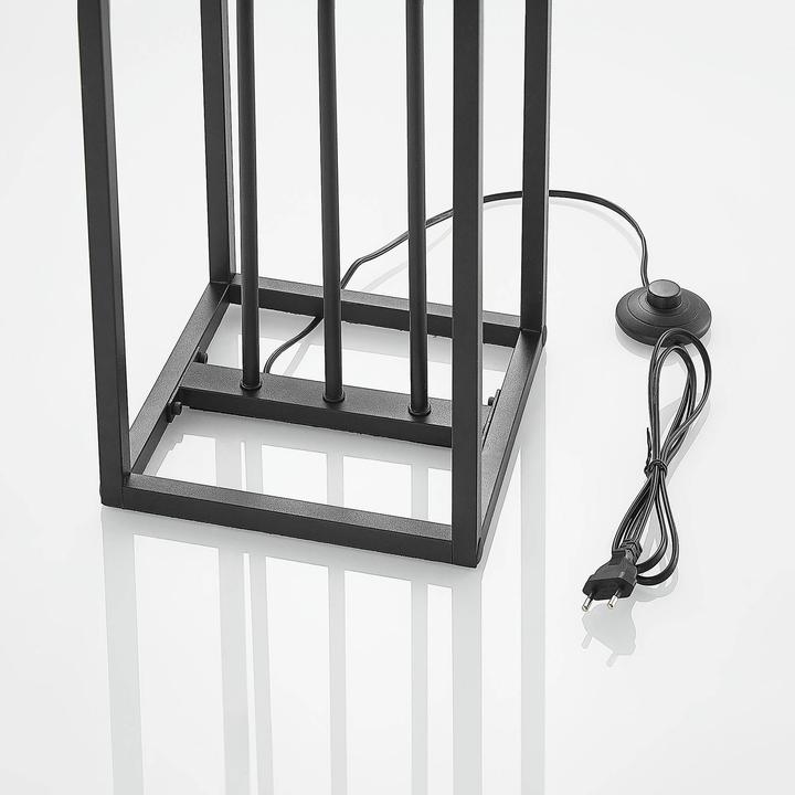 Produktbild Lindby Tiliane Käfig-Stehlampe, schwarz, 3-flammig (E27)