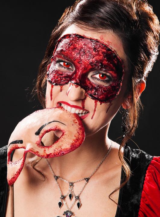 Produktbild Metamorph Satan Rote Monatslinsen Kontaktlinsen ohne Stärke (Rot)