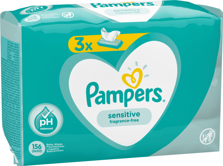 Actual product image Pampers Sensitive (156 Piece)