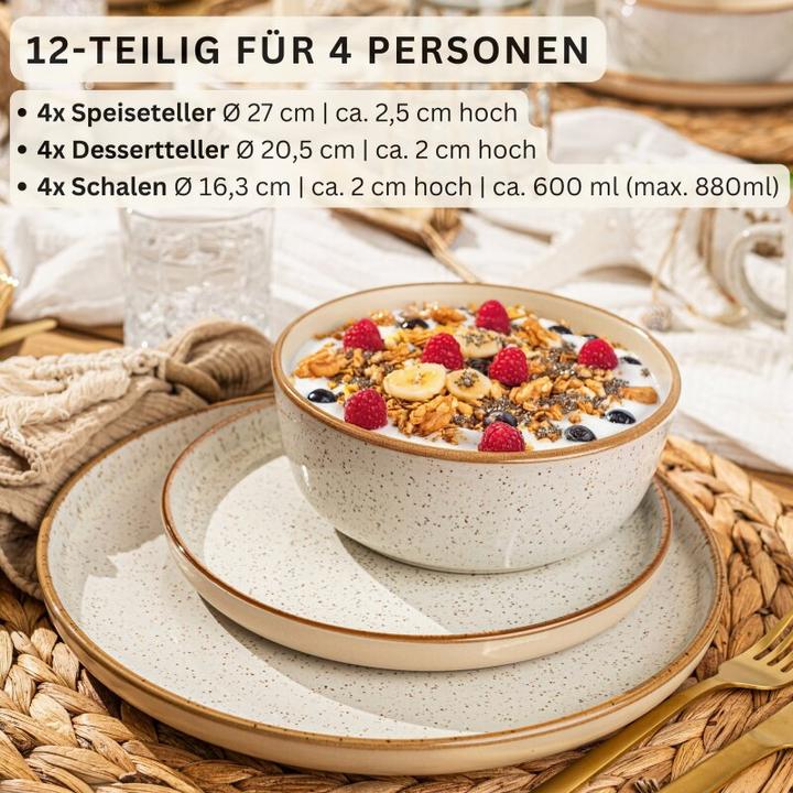 Produktbild Sänger Geschirr Tafelservice Rio Creme (12 Stück)