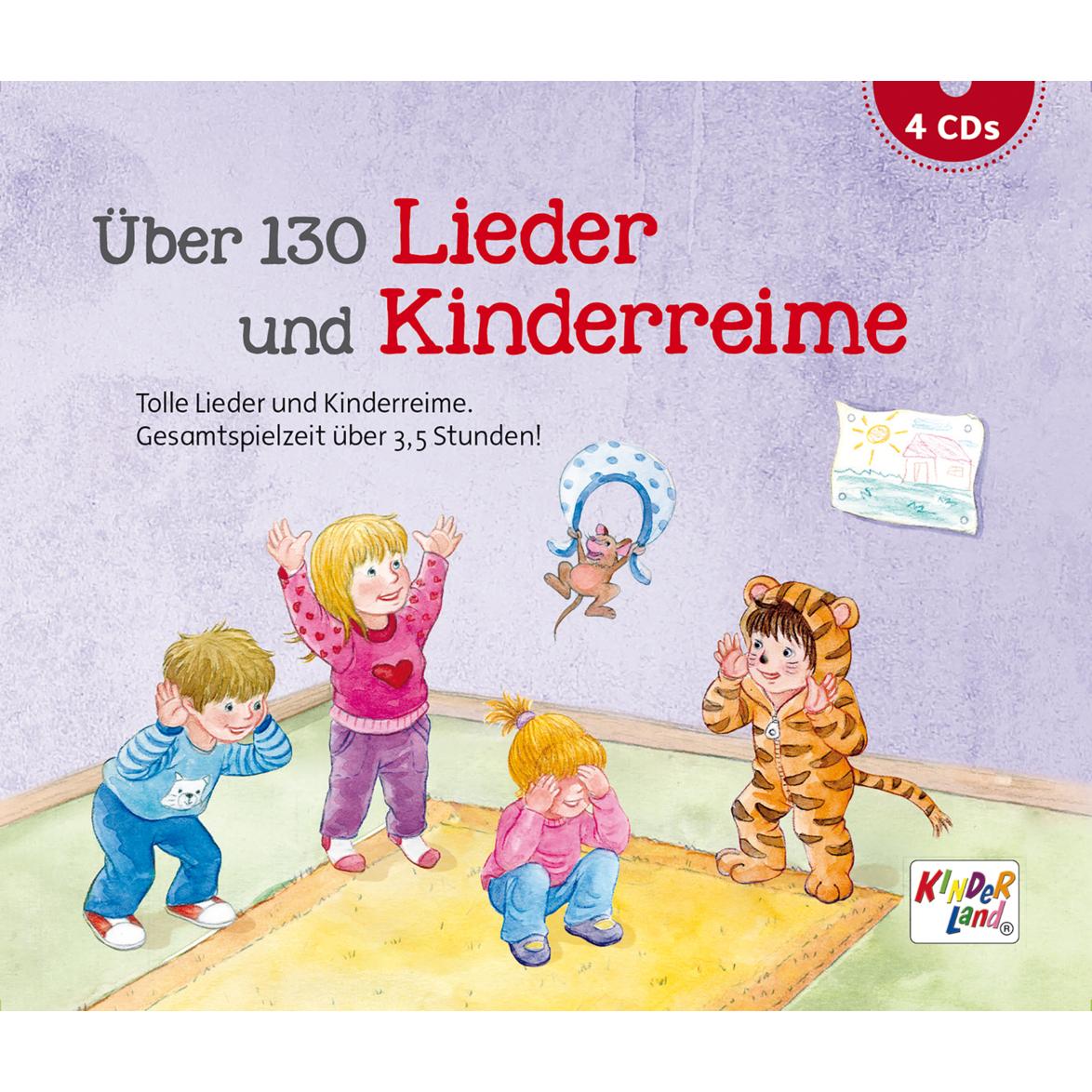 Über 130 Lieder und Kinderreime, 4 Teile, Hörbücher