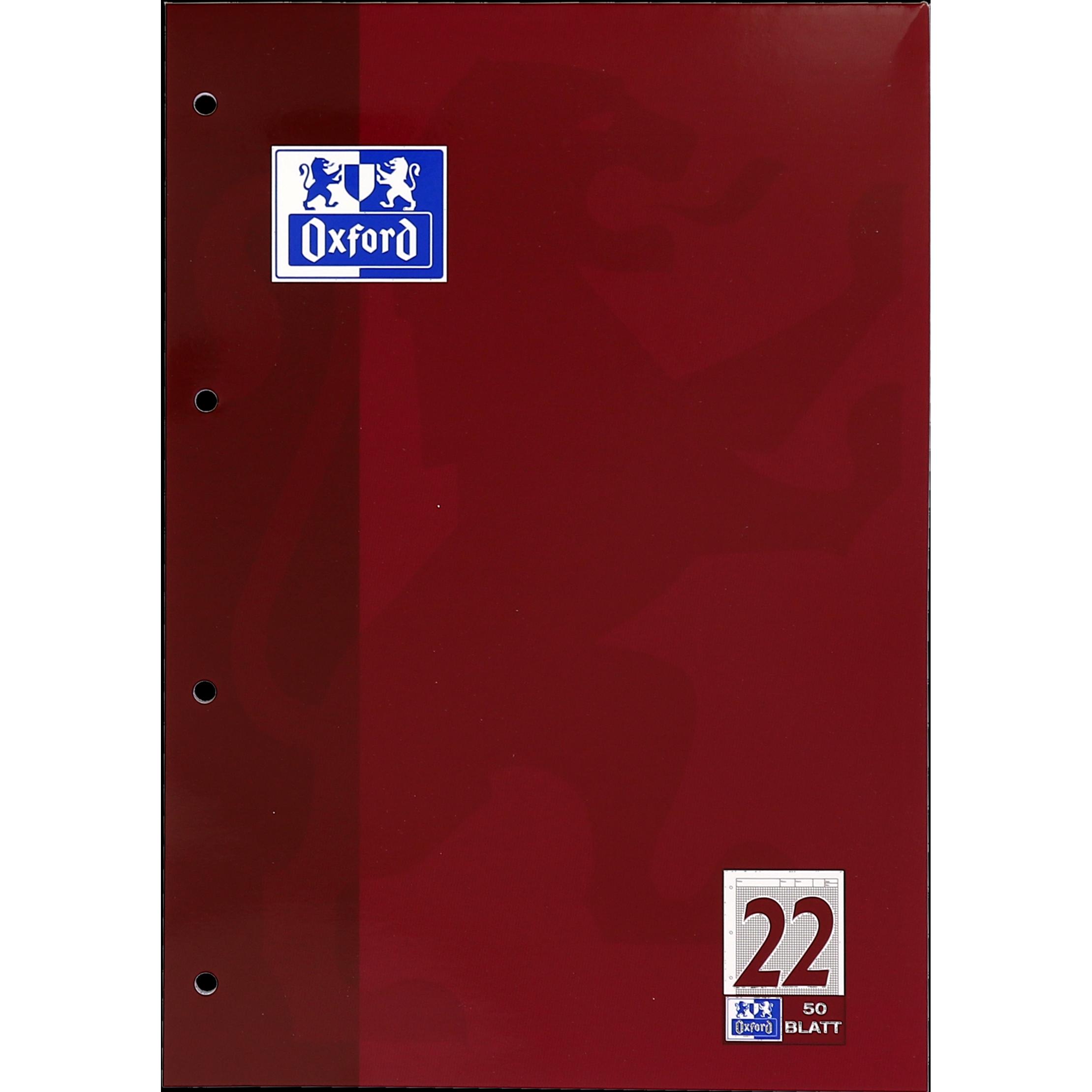 Oxford, Heft + Block, Arbeitsblätterblock, A4, Lineatur 22 (A4, Liniert, Harter Einband)