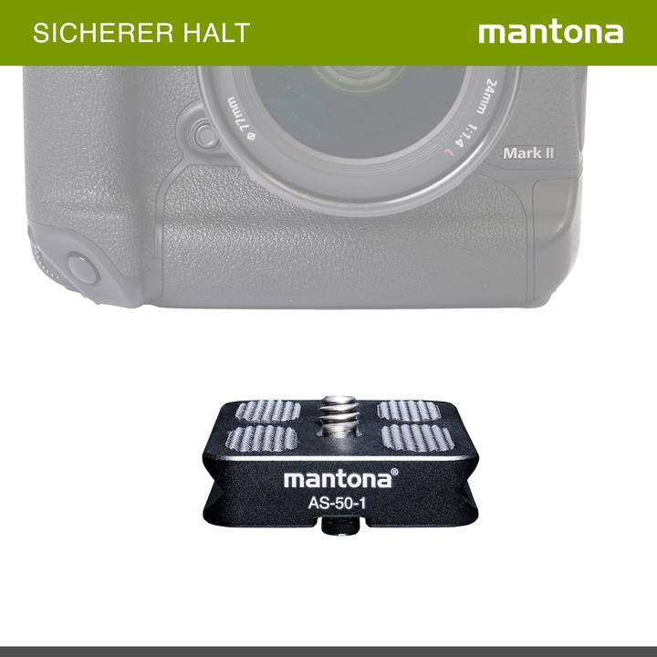 Actual product image mantona AS-50-1 (Tripod quick-release plate)