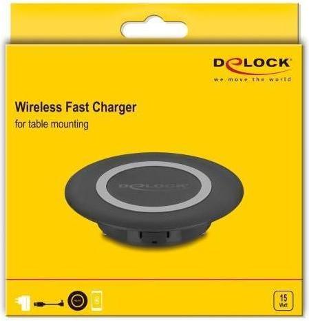Produktbild Delock Wireless Charger 15 W für Tischeinbau schwarz (15 W)