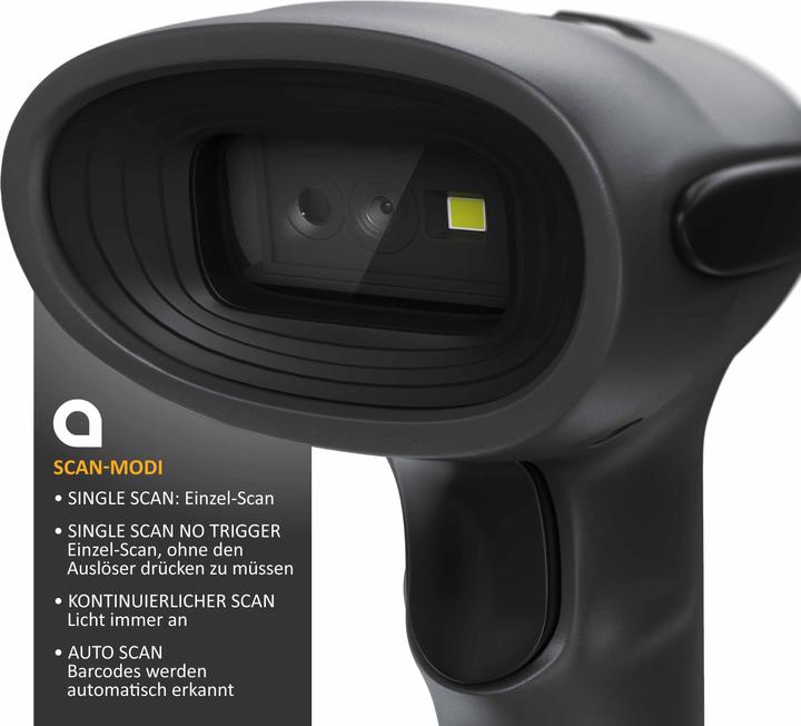Produktbild Aplic USB Barcode Scanner kabelgebunden, Handscanner, 1D und 2D, Single Scan & Auto Scan (1D-Barcodes, 2D-Barcodes)