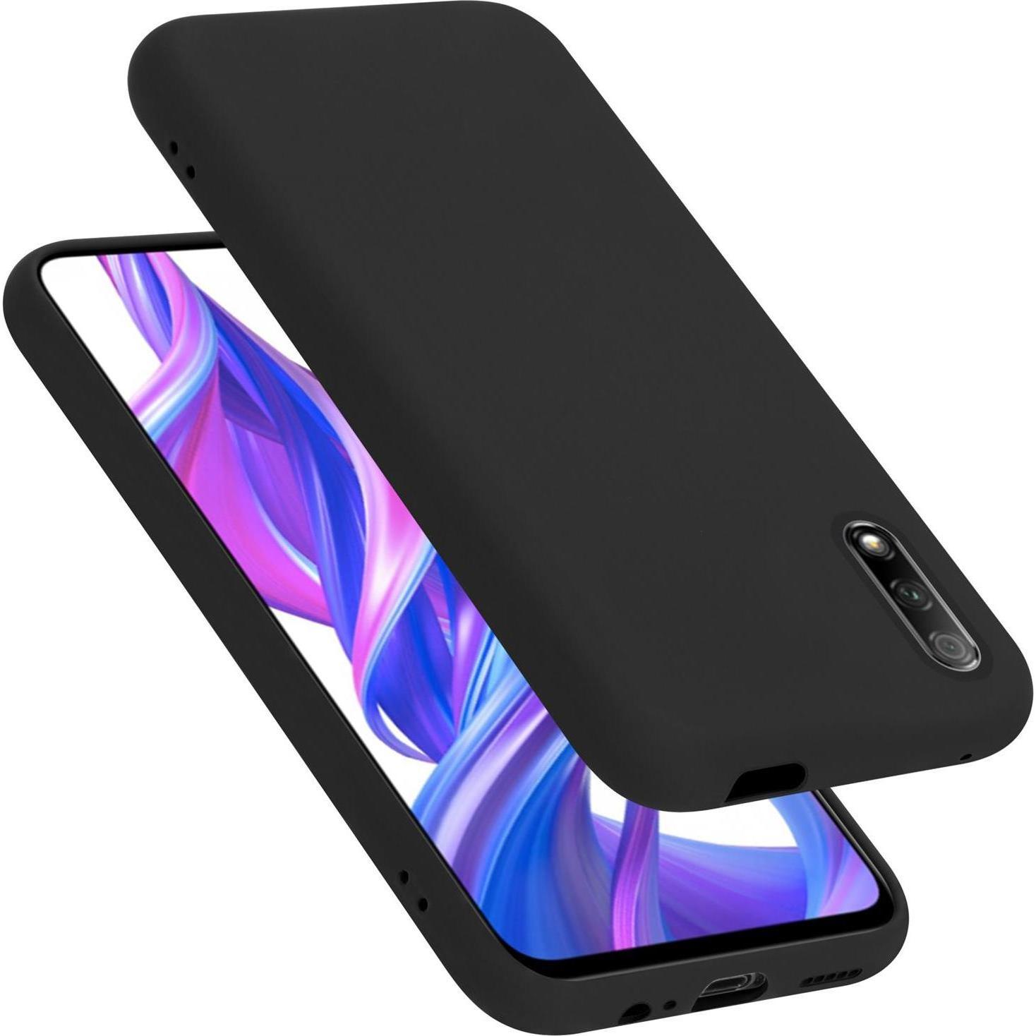 Cadorabo TPU Liquid Silicone Case Cover (Vivo Y9s), Smartphone Hülle, Schwarz