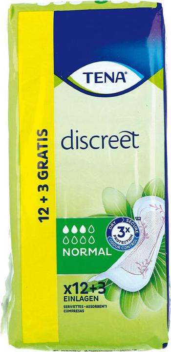 Actual product image Tena DISCREET normal incontinence compress 15 u (15 x, Regular)