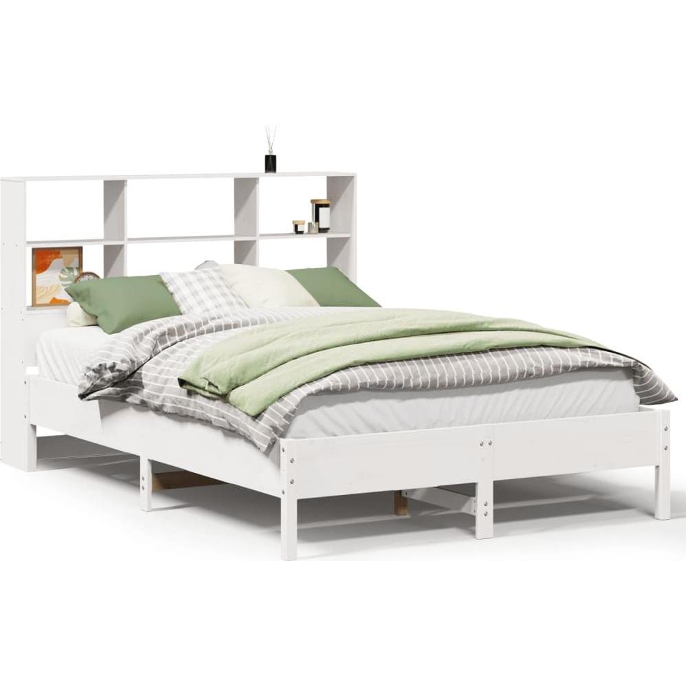VidaXL, Bett, Bett mit Regal ohne Matratze Kiefer (160 x 200 cm)