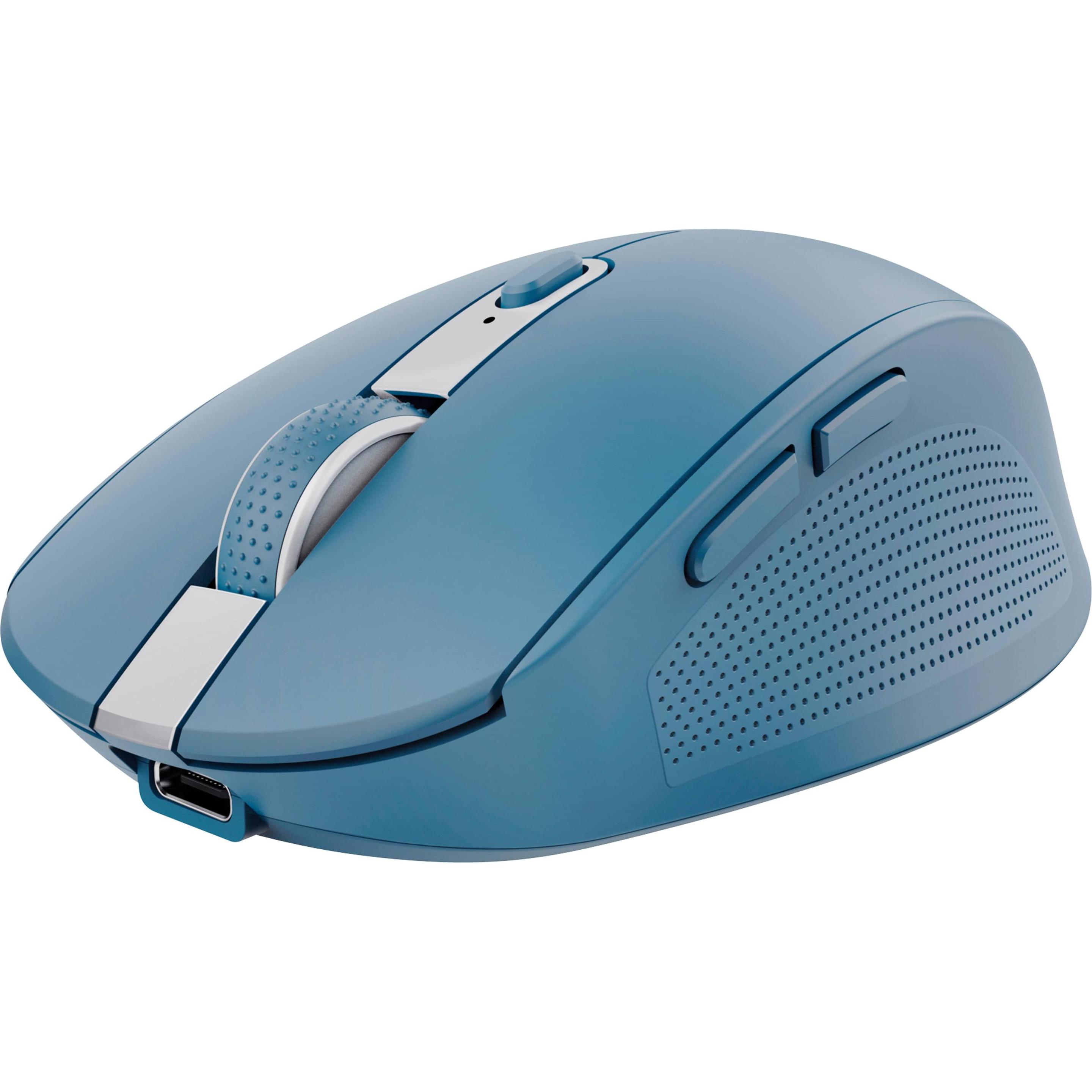 Trust Ozaa Compact Wireless (Kabellos), Maus, Blau