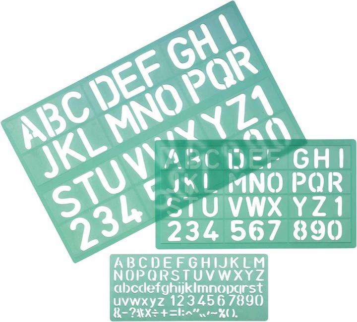 Produktbild Linex Schriftschablonen-Set (25 cm, Kunststoff)