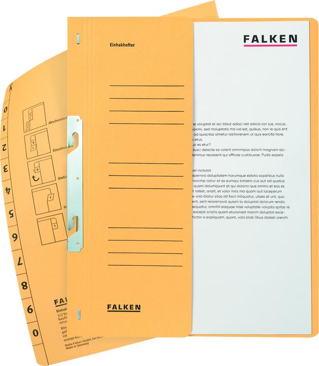 Produktbild Falken Einhakhefter DIN A4 250g/m² Manilakarton chamois (A4, 50 x)