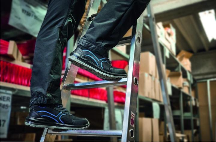 Actual product image Feldtmann WICA Halbschuh GOEHREN NUOVO Schwarz/blau, S1P SR ESD Gr. 38 (S1P, 38)