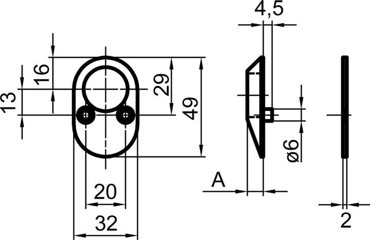 Produktbild Nickal Zylinderschutzrosetten 4042S (2 Stk.)