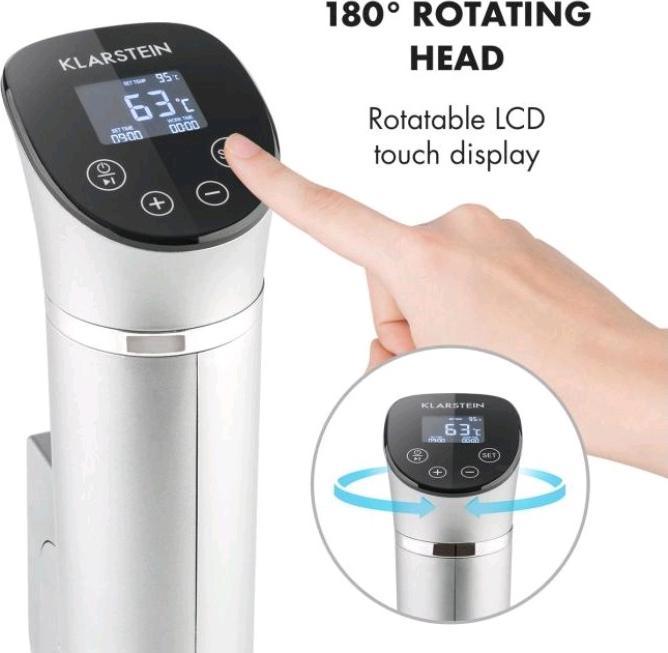 Actual product image Klarstein Quickstick Flex Silver Sous Vide Slow Cooker