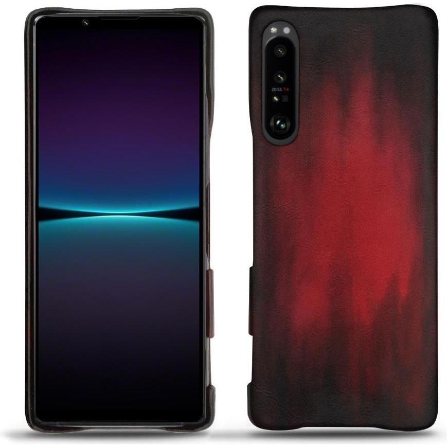 Noreve Lederschutzhülle (Sony Xperia 1 IV), Smartphone Hülle, Rot