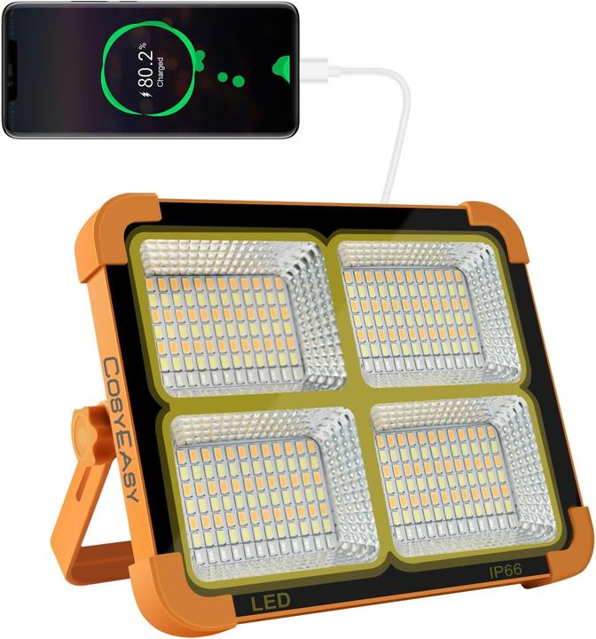Actual product image CosyEasy Solar LED Construction Spotlight (Orange) (10000 lm)