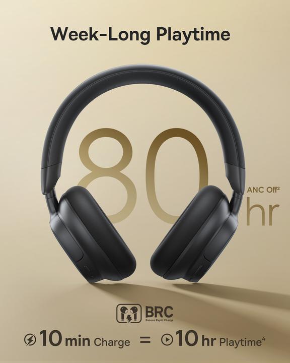 Produktbild Baseus Bowie MH1 Wirel ANC Headphones Bl (ANC, 80 h, Kabellos)