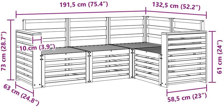 Produktbild vidaXL Outdoor-Sofa