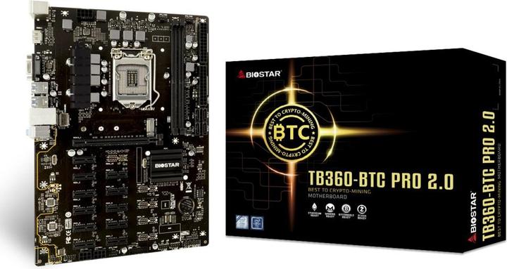 Actual product image Biostar TB360-BTC PRO 2.0 motherboard (LGA 1151, Intel B360, ATX)