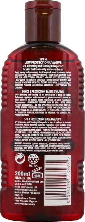Actual product image Malibu Bronzing Sun Oil (Suntan oil, SPF 41, 200 ml)