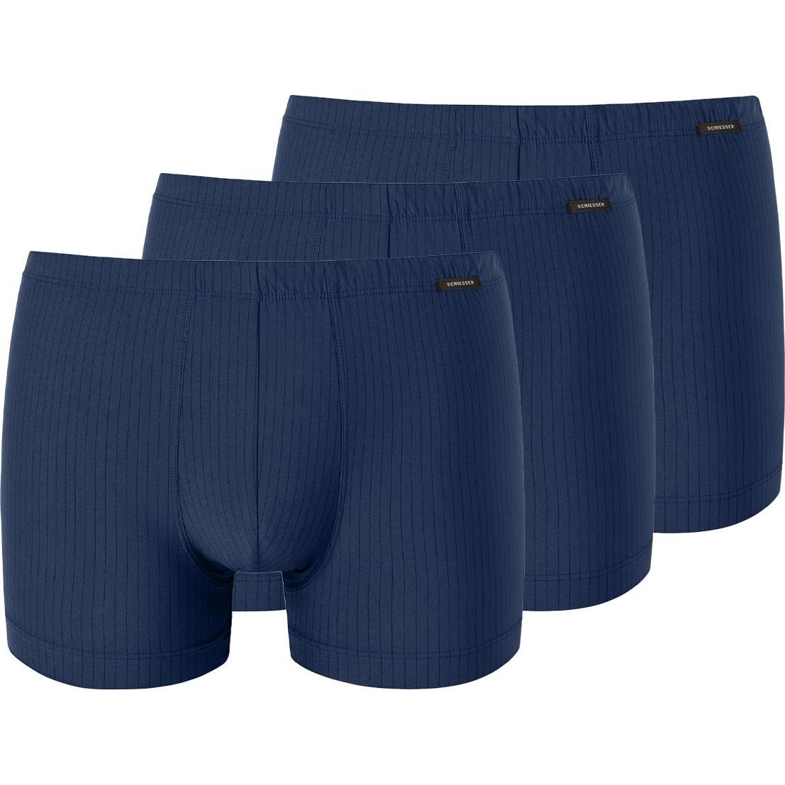 Schiesser, Herren, Unterhosen, 3er Pack Pure Micro Retro Short / Pant, Blau, (XL, 3er Pack)