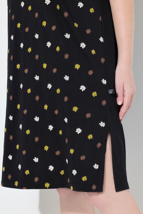 Produktbild Ulla Popken Bigshirt, Blüten, Stickerei, V-Ausschnitt, Halbarm (62)